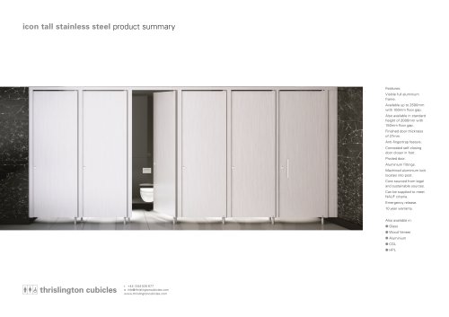 Icon Tall Stainless Steel Product Summary