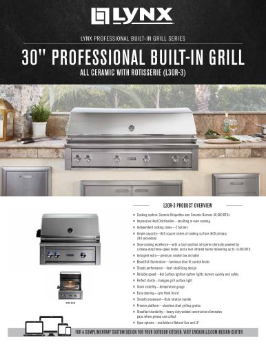 30" PROFESSIONAL BUILT-IN GRILL