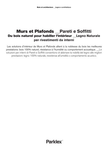 Parklex Murs et Plafonds