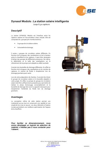 La Station solaire Dynasol Modulo ( Jusque 30 capteurs)