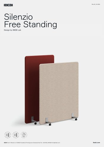 Collection SILENZIO FREE STANDING_Data Sheets