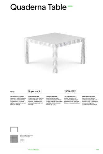 Catalogue 2600 QUADERNA TABLE