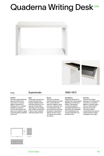 Catalogue 2750 QUADERNA WRITING DESK