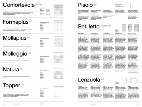 Catalogue Lenzuola-materassi-reti-guanciali 2025