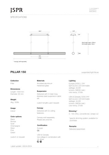 JSPR-Pillar-specifications