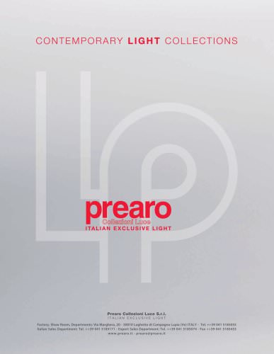 Prearo Collezioni Luce (EN, IT, DE, FR)