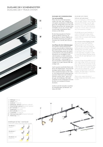 DUOLARE, 230 V TRACK SYSTEM, 2-CIRCUITS