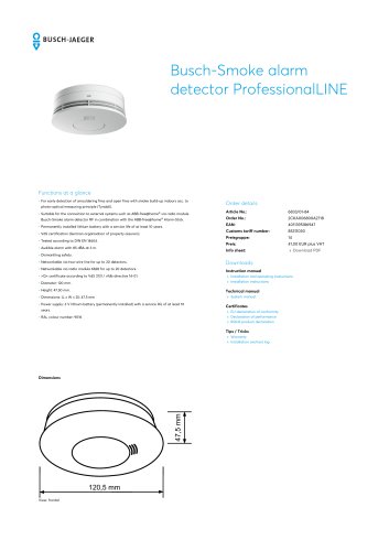 Busch-Smoke alarm detector ProfessionalLINE