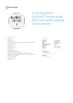 FI-SCHUKOMAT, SCHUKO® socket outlet (RCD) with earth leakage circuit breaker STUDIO WHITE, MATT