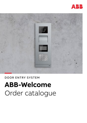 DOOR ENTRY SYSTEM ABB-Welcome Order catalogue