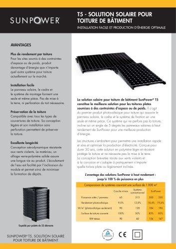 T5 - SoLuTIoN SoLAIrE Pour  ToITurE dE bâTImEN