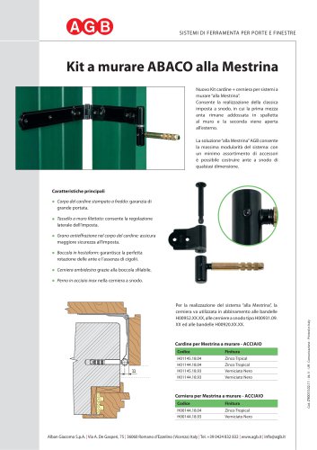 Kit a murare ABACO alla Mestrina