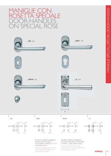 Door handles on special rose