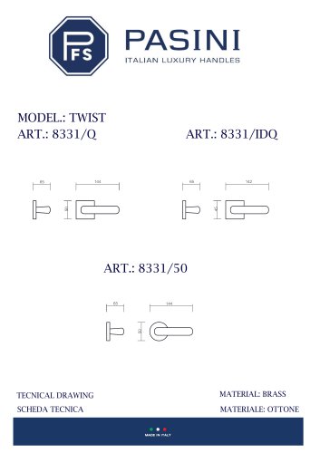 MODEL.: TWIST  ART.: 8331/Q  ART.: 8331/IDQ