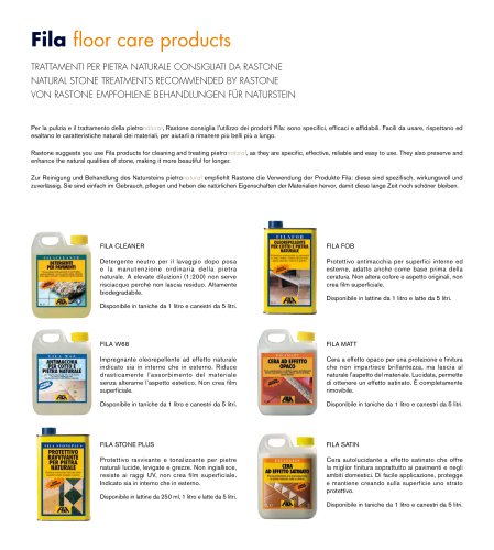 Fila floor care products