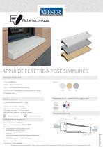 APPUI DE FENÊTRE À POSE SIMPLIFIÉE