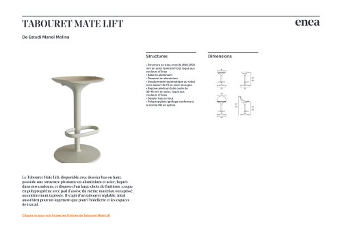 TABOURET MATE LIFT