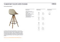 TABOURET MATE SPIN WOOD