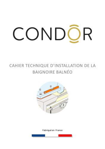 CAHIER TECHNIQUE D’INSTALLATION DE LA  BAIGNOIRE BALNÉO