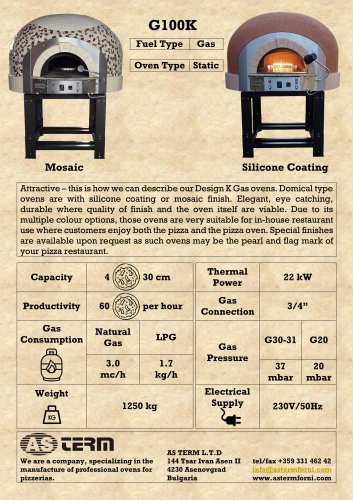 Gas Oven: G100K