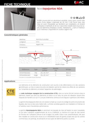 Novotapajuntas NDA Aluminium
