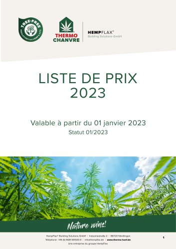 Liste de Prix 2023