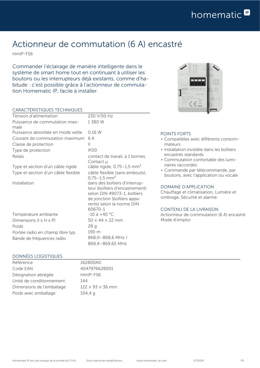 HmIP-FS6 - Homematic IP by eQ-3