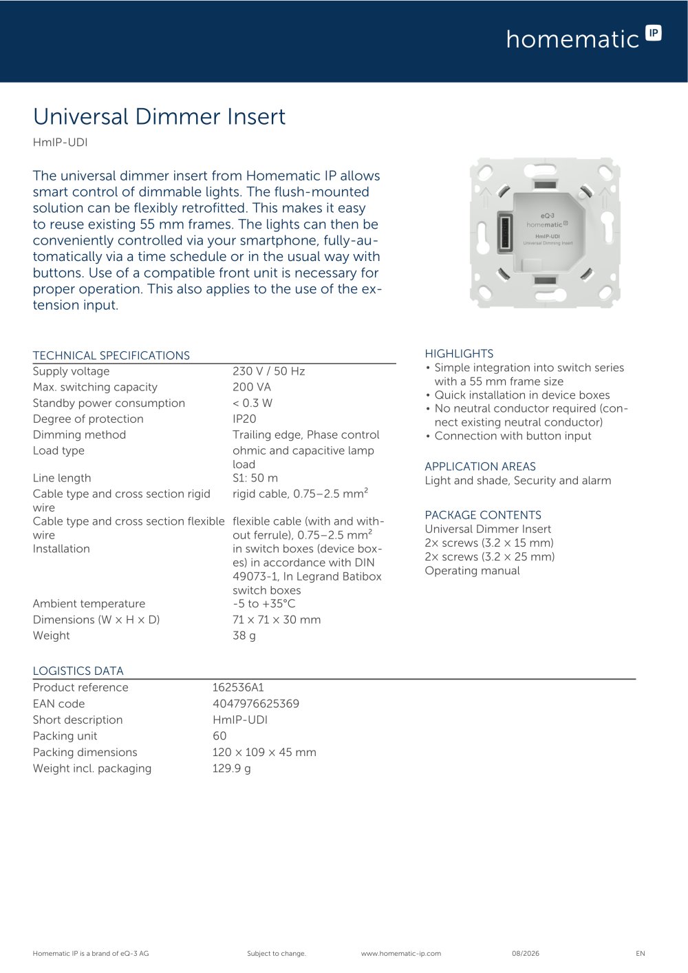 HmIP-UDI - Homematic IP by eQ-3