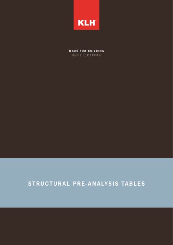 Structural pre-analysis Tables_2012