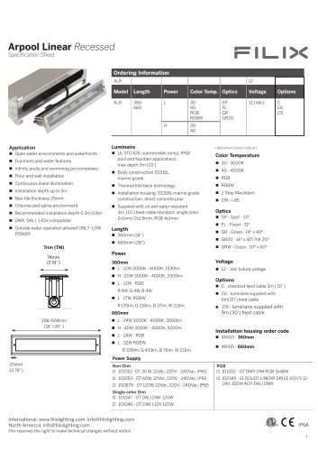 ARPOOL LINEAR RECESSED