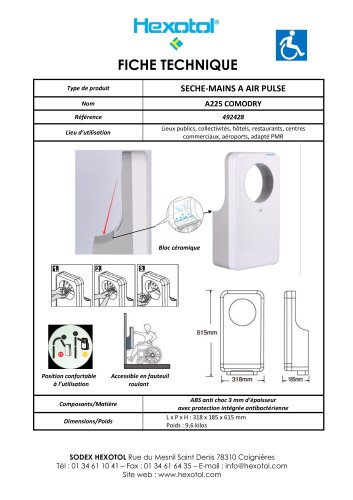 SECHE-MAINS A AIR PULSE