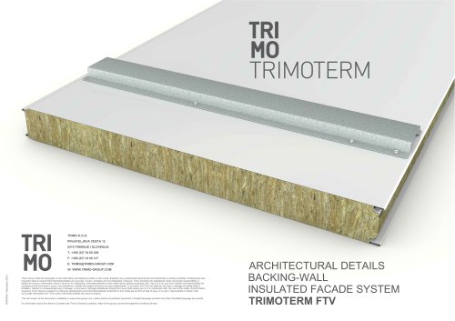 Architectural Details - Backing-wall - Insulated Facade System - TRIMOTERM FTV