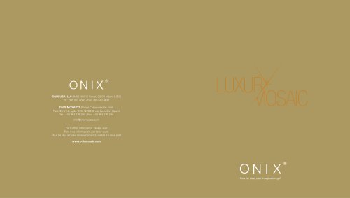 ONIX Luxury Mosaic 2009/10 Catalogue