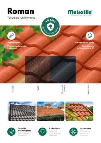 Brochure Les tuiles METROTILE ROMAN 2025