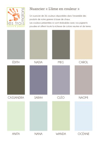 Colour Chart Lime Products Les 3 Matons