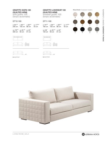 GRAFITO SOFA 100 (QUILTED ARM)