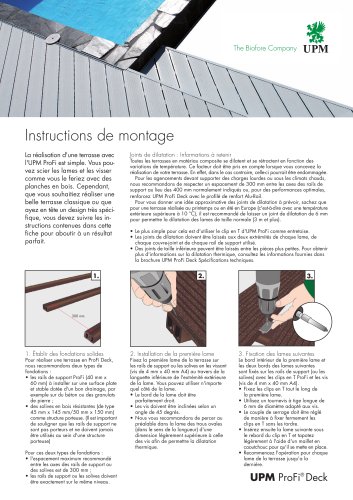 UPM ProFi Deck Instructions de montage