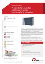 Fiche produit PAC Air/Eau DUO Réversible pour le neuf et la rénovation - Série LWD/R - 1
