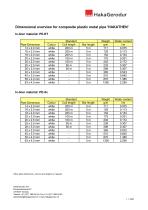 Dimensional overview for composite plastic metal pipe 'HAKATHEN'