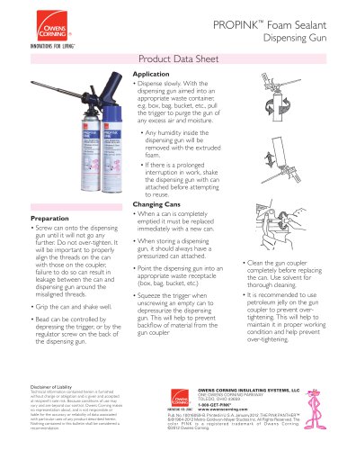 PROPINK? Foam Sealant