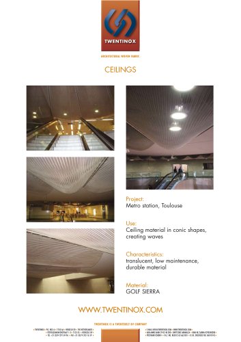 Twentinox metal ceilings