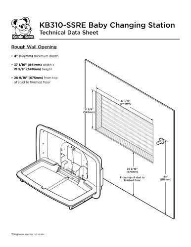 KB310-SSRE Baby Changing Station Technical Data Sheet4/���X�a