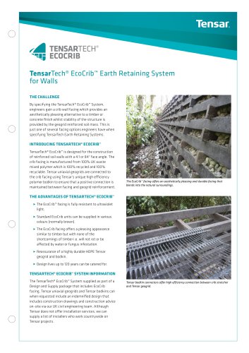 TensarTech EcoCrib Earth Retaining System For Walls - See more at: http://www.tensar.co.uk/Downloads?currentPage=2&subPath=Brochures&languageFilter=English&typeFilter=Tensar+Marketing+Brochure+(EMEA)#sthash.okicHqOK.dpuf