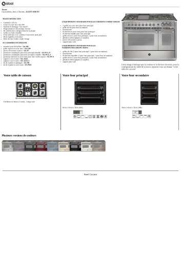 Ascot Cuisinières, Inox, Chrome , A12FF-6M/FF