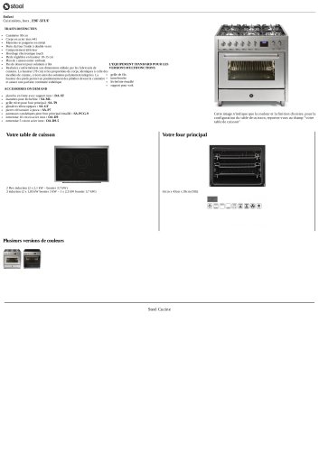 Enfasi Cuisinières, Inox , E9F-5FI/F