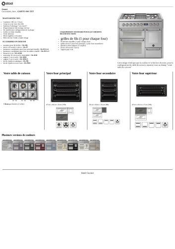 Genesi Cuisinières, Inox , G10FFF-6W/ FFF