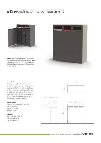 s45 recycling (3 compartment)