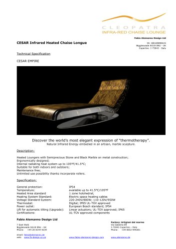 CESAR Infrared Heated Chaise Longue