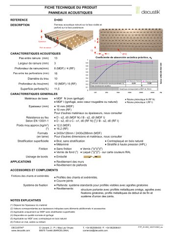 Panneau acoustique D+003