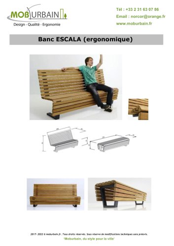 Banc ESCALA (ergonomique)